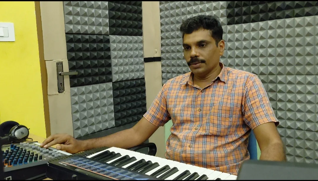 Sound engineer working in the studio
